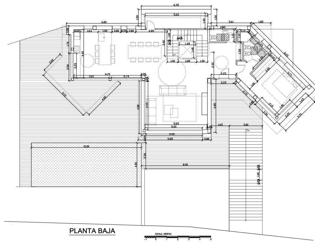 Grundriss Wohnebene (Planta Baja)